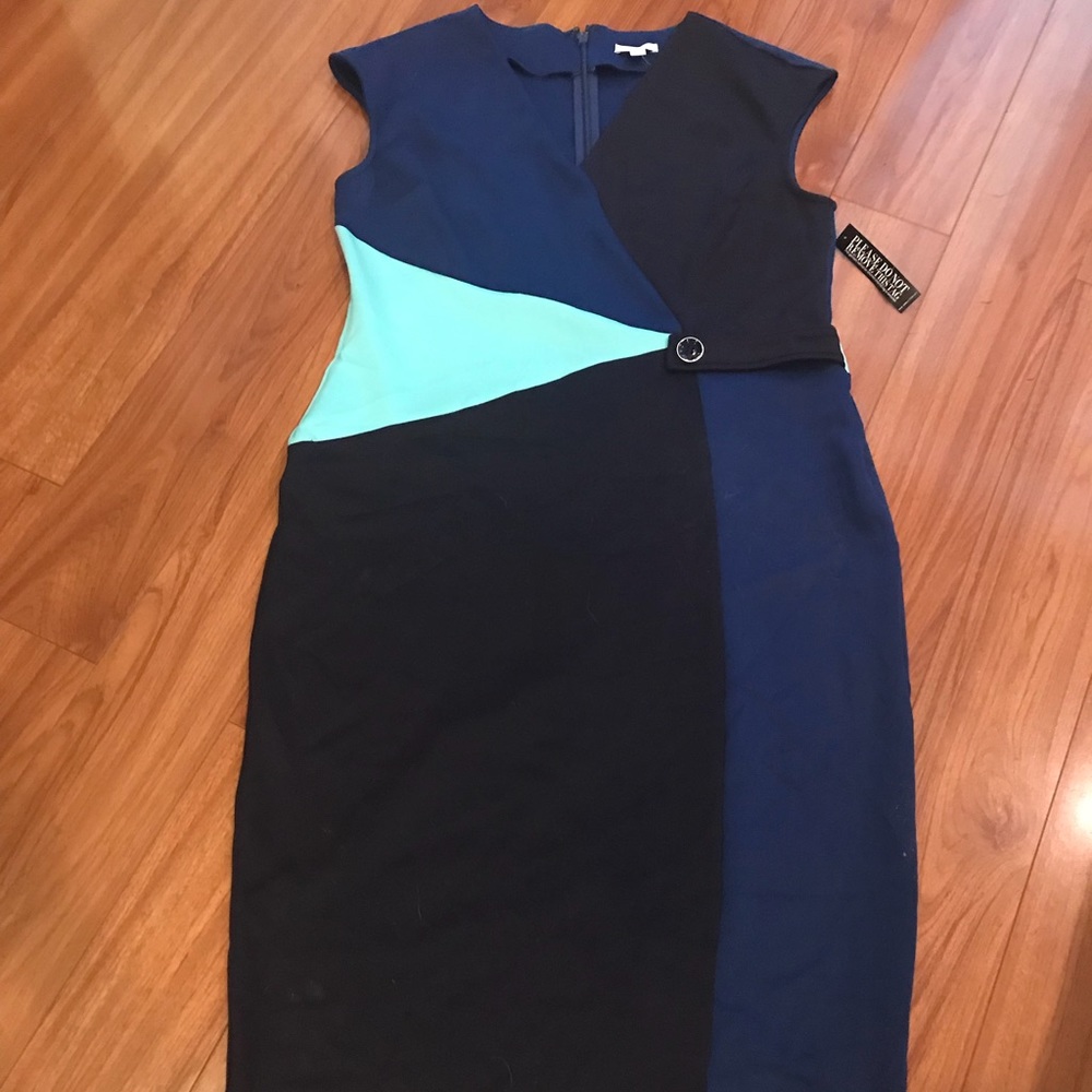 New York & Company sleeveless Color Block dress